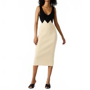 NEW STEVE MADDEN prunella midi dress in black multi